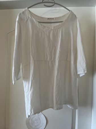 Damen Leinenbluse ByPias weiss Grösse M guter Zustand
