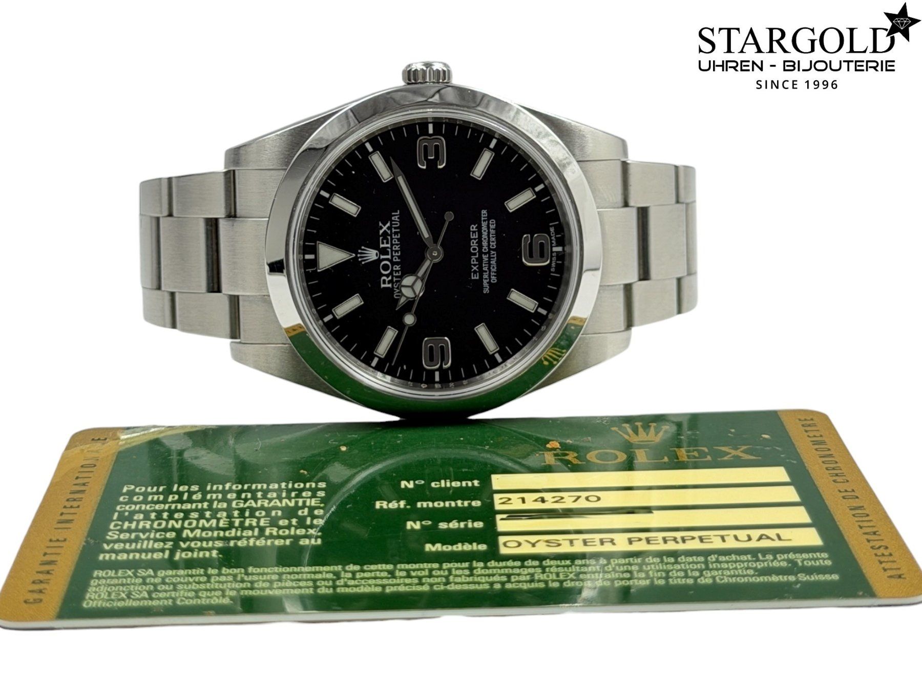 Rolex Montres: Rolex Explorer - 214270 – D'occasion à Zürich par Stargold-Uhren 7