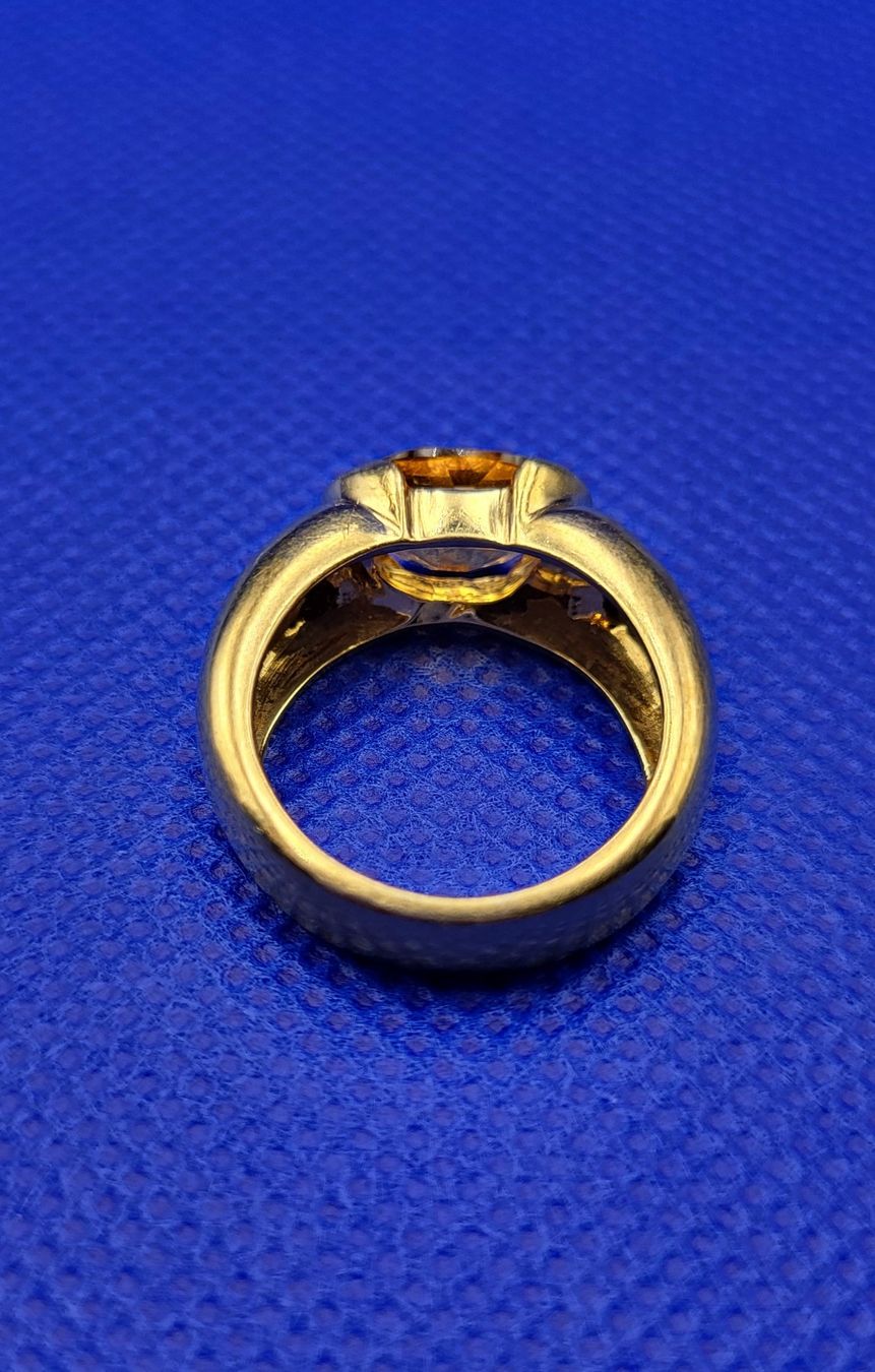 Anelli: 18 Karat 750 Gold Ring Mit Citrin – Usato da Wald ZH venduto da Aniade 4