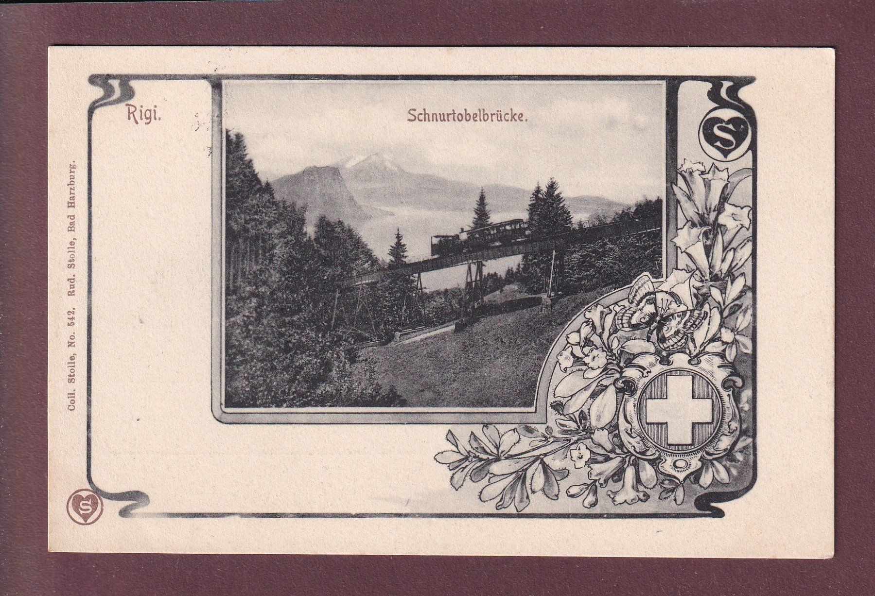 Ansichtskarten: Rigi - SCHNURTOBEL- BRÜCKE – Gebraucht aus Pully von nicecards