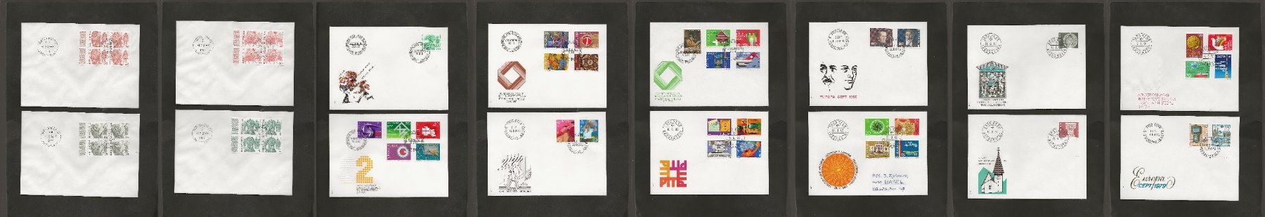 Tutti i francobolli: Schweiz 16 FDC 1979 bis 1984 – Usato da Au ZH venduto da xelagreb01