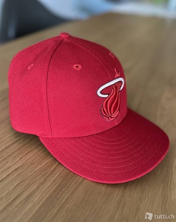 New Era Red Miami Heat Official Team Heat Cap Kappe (Neu (gemäss ...