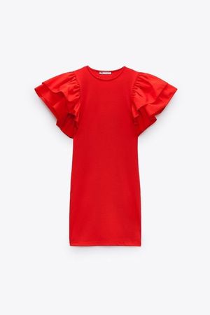 Zara Rotes Kleid Grösse S