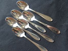 * 6 X CUILLERES A MOKA JEZLER COMTESSE ARGENT 800 COMME NEUF