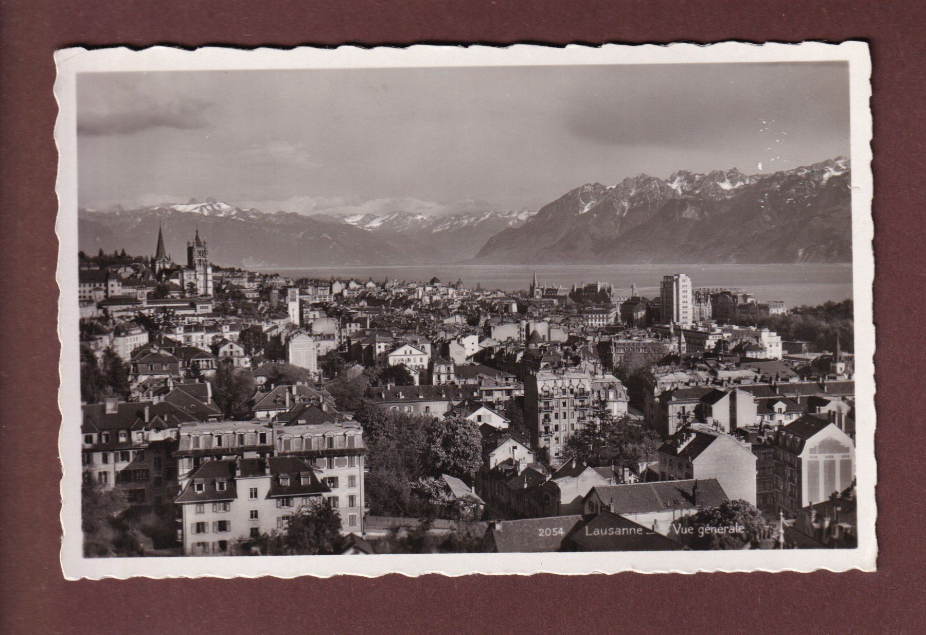 Ansichtskarten: LAUSANNE - Vue partielle - 1935 – Gebraucht aus Pully von nicecards