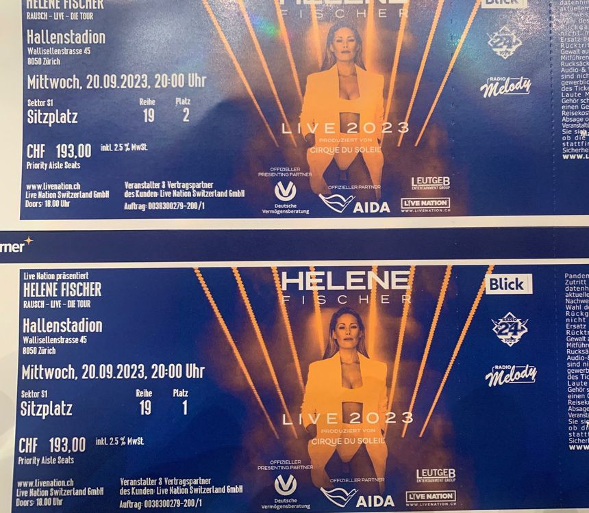  Tickets Helene Fischer 