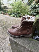 Damen-Winterstiefel braun mit Teddyfutter, Gr. 38, neu