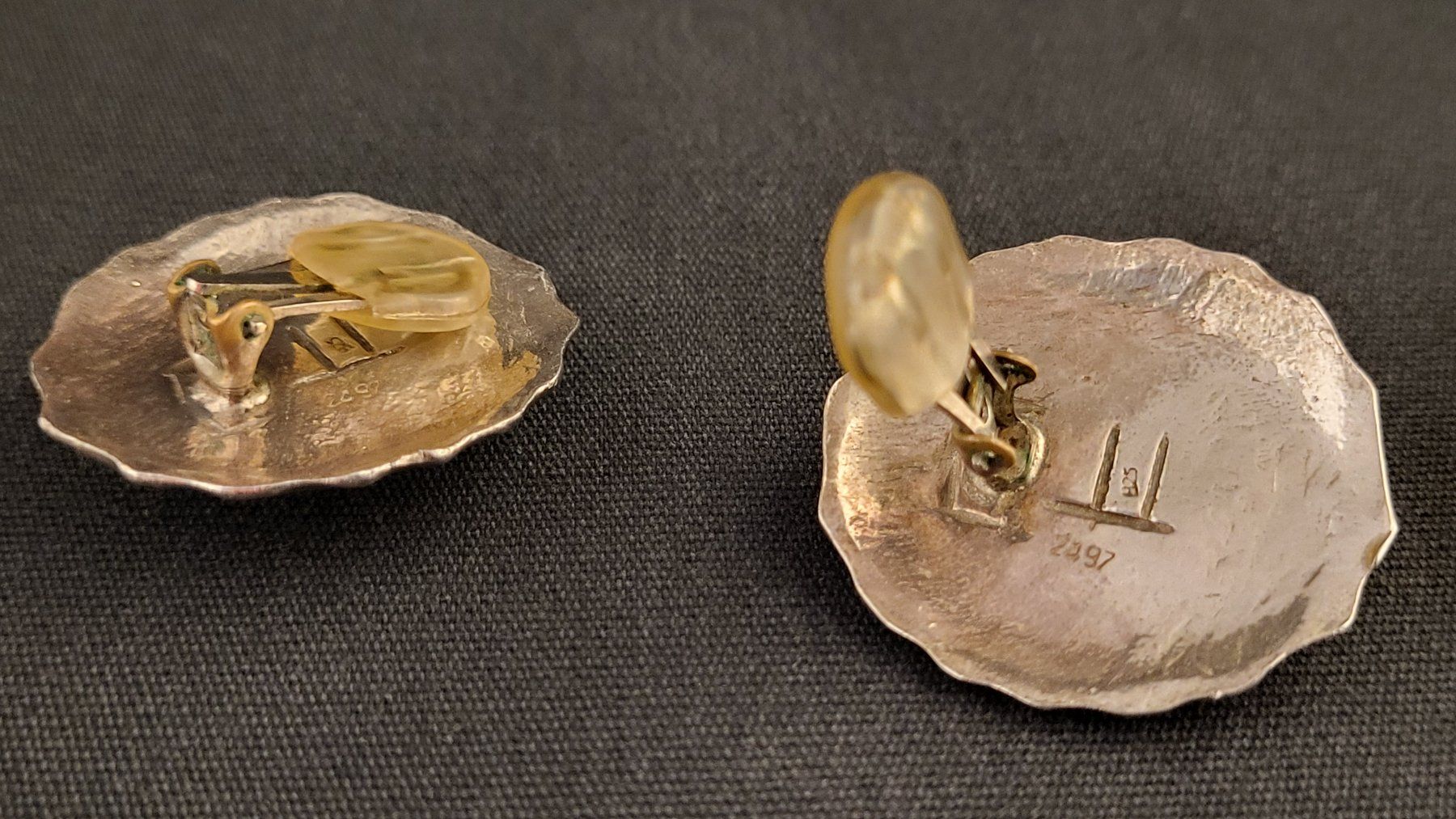 Orecchini pendenti & Orecchini a lobo: Sterling Ohrclips mit Onyx – Usato da Basel venduto da spinne02 2