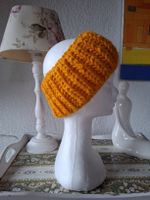 Handgestricktes gr S Stirnband Ohrenwärmer gelb 31