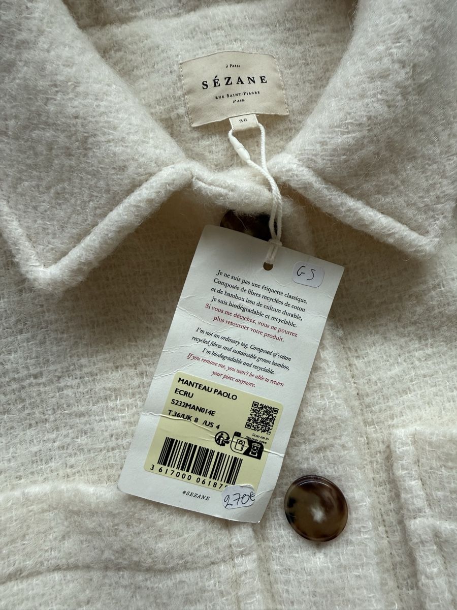 Sezane Mäntel: Sézane Wool Blend Jacket - New With Tags - Size 36 – Neu und originalverpackt aus Zürich von EShopping81 4