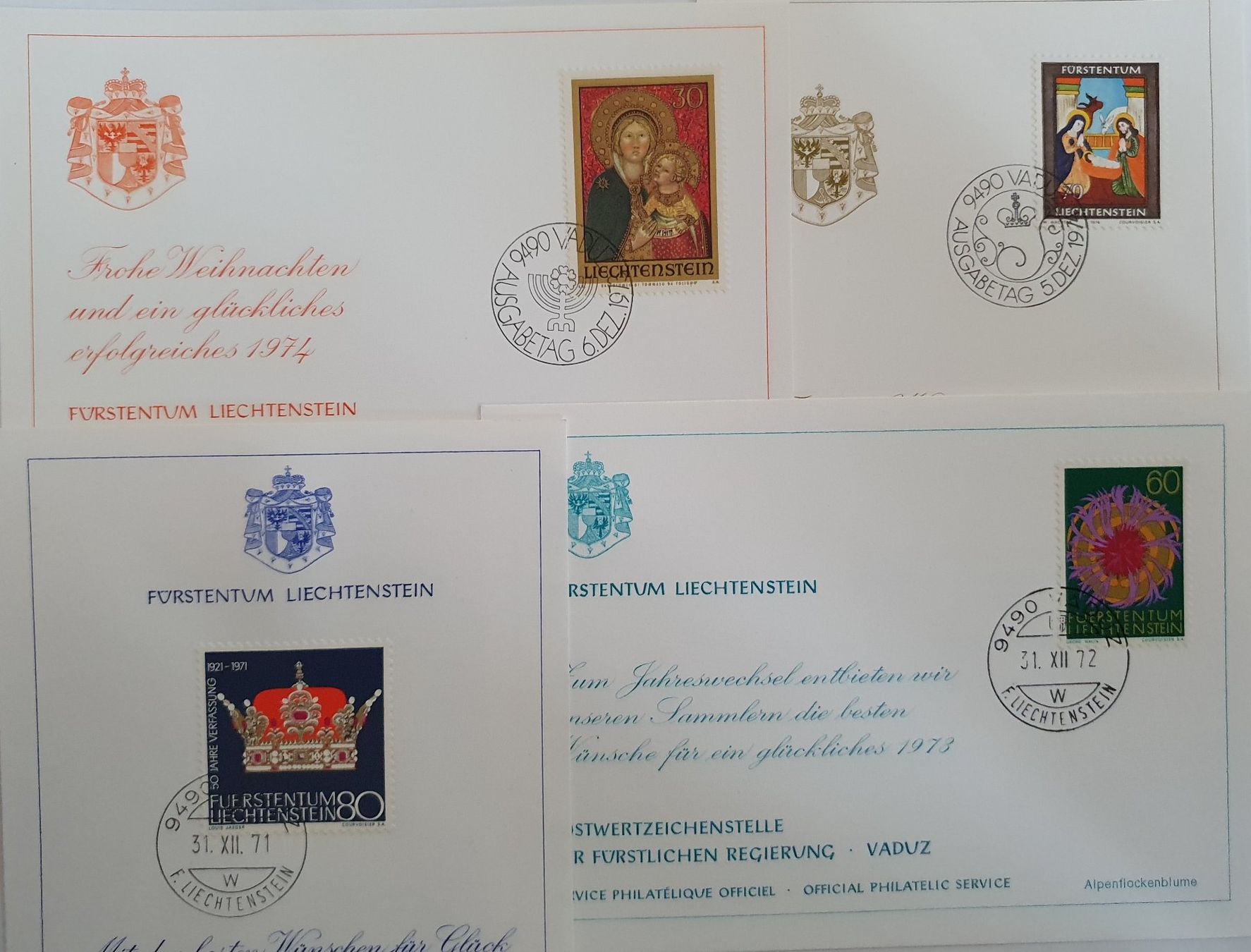Cartoline: Li- Neujahrskarten Postwetzeichenstelle  1971 - 1978, ges... – Nuovo (secondo la descrizione) da Alten venduto da Regenwasser 1