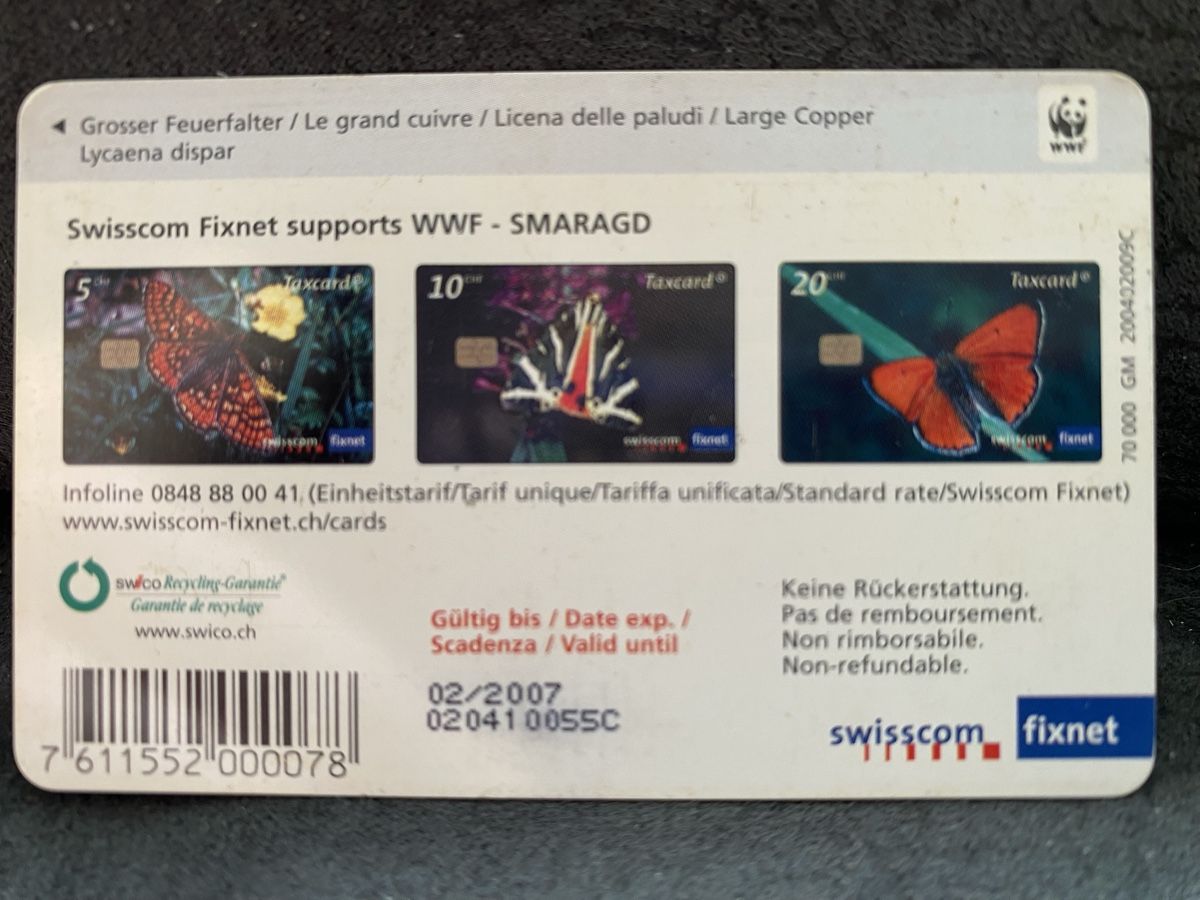 Schede telefoniche: Taxcard GM4 02/2007 – Usato da Lausanne venduto da babacard10 1