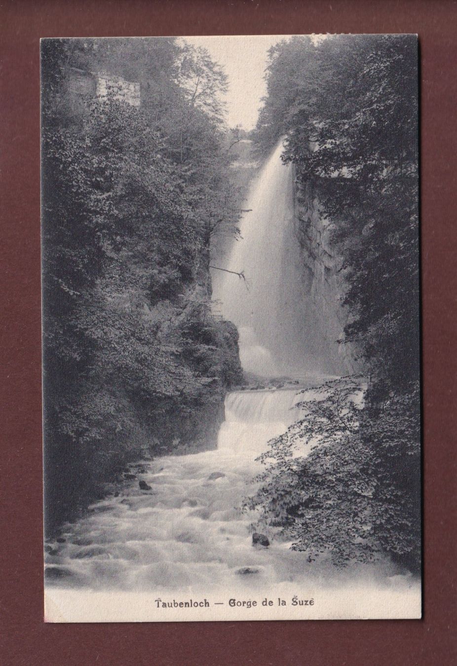 Cartoline postali: TAUBENLOCH - Gorge de la Suze - 1913 – Usato da Pully venduto da nicecards