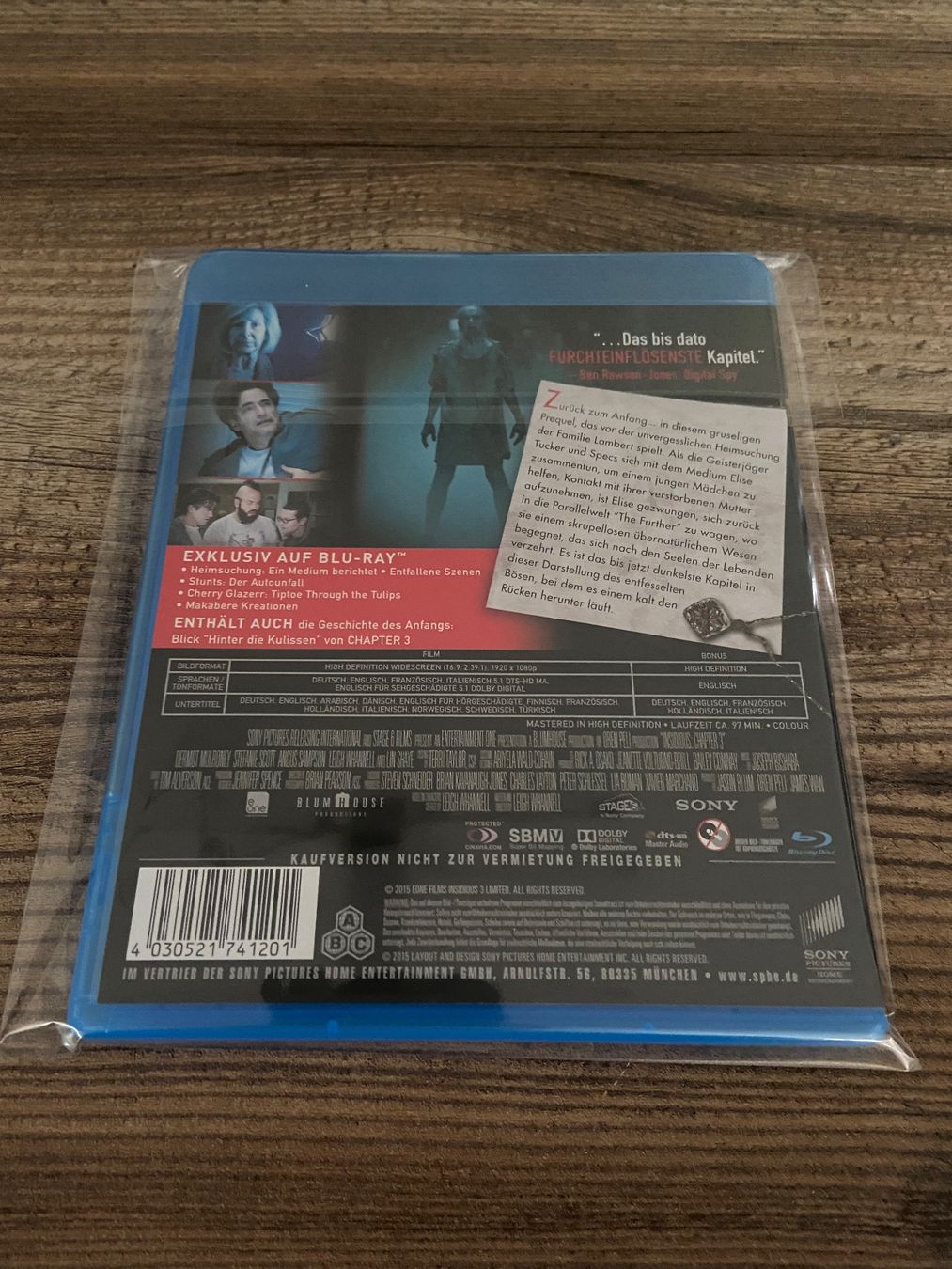 Tutti i DVDs: Insidious Chapter 3 Blu-ray in Top Zustand! – Usato da Hasle LU venduto da P89erni01 1