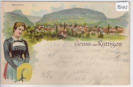 Gruss aus Küttigen - farbige Litho 1904