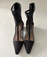 Aquazzura Stiefeletten Netz schwarz Mesh Gr. 37 neu