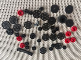 Lego Technik schwarz rot Zahnräder Zahnrad LotP