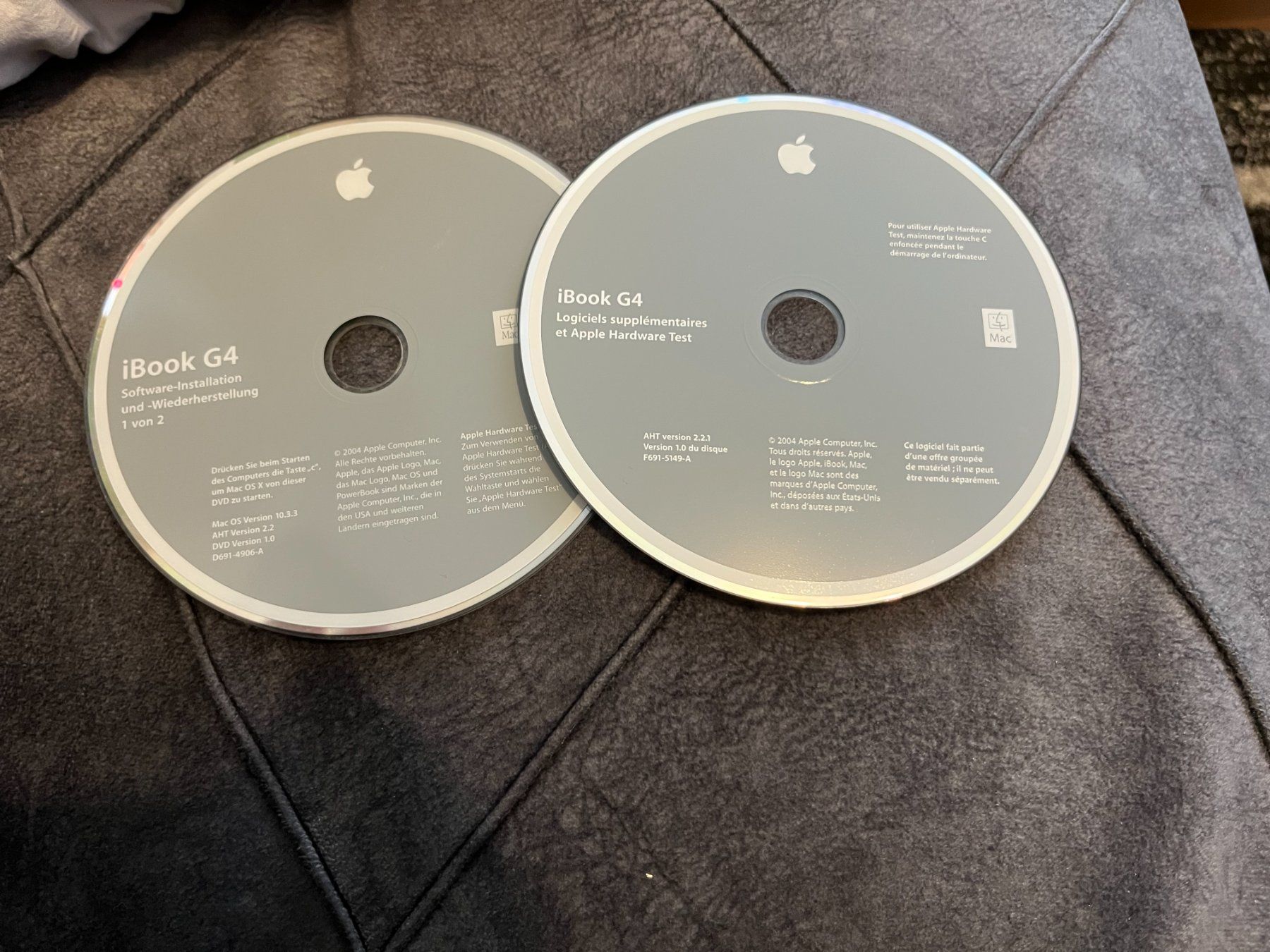 Apple Software: iBook G4 Software Installation 1& iBook G4 Hardware Test – Usato da Winterthur venduto da fla_hwg8