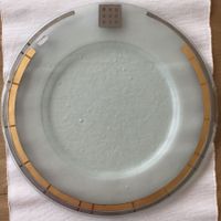 Platzteller Glas mit Blattgold 10 Stk.