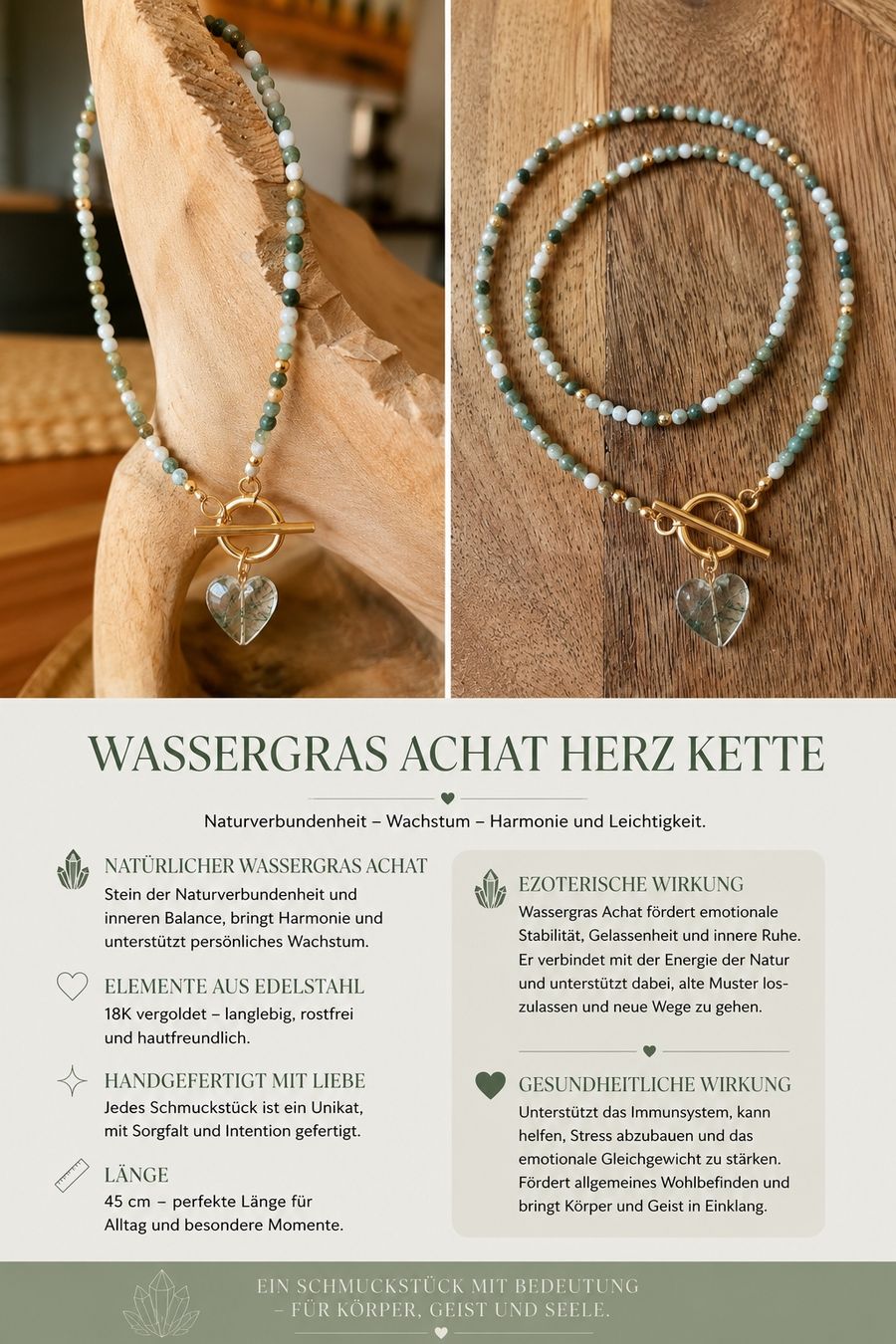 Ketten: Wassergras Achat Kette 45cm – Neu und originalverpackt aus Thun von luk_7qlx