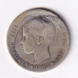 Tutti le monete: Spanien 1 peseta 1900 – Usato da Neuchâtel venduto da karlpierrino