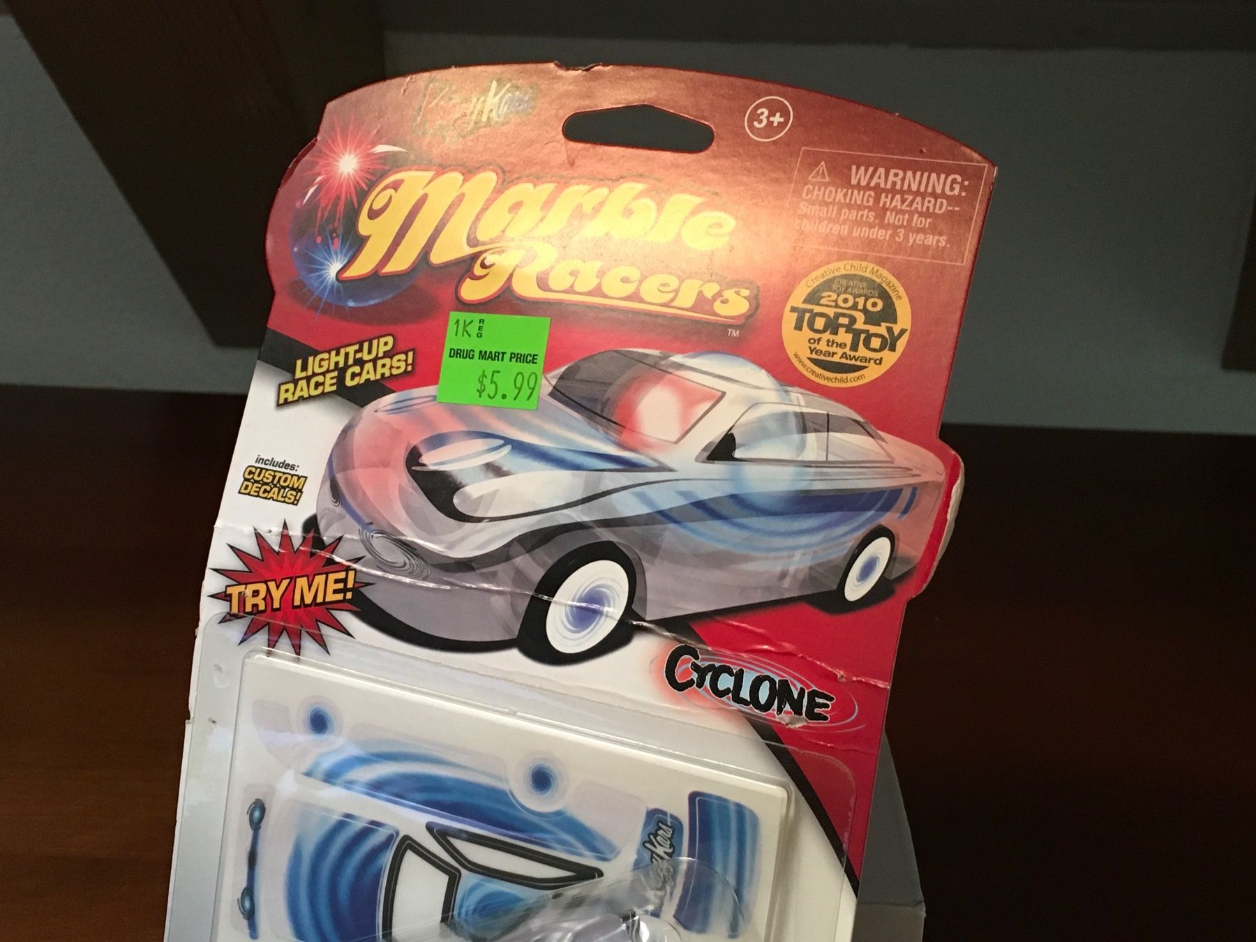 Hot Wheels Modellini d'auto: Cyclone Krazy Kars 1/64 Marble Racers – Nuovo (secondo la descrizione) da Wohlen AG venduto da PrivatSammlung 2