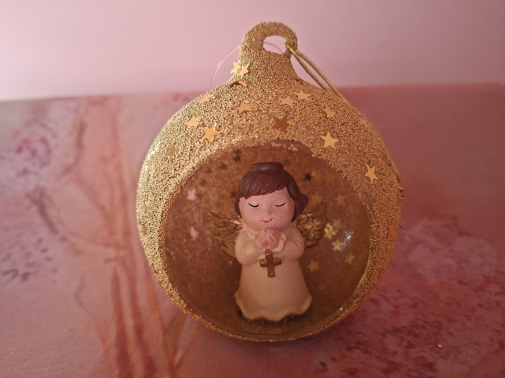 Tutte le decorazioni: neu: Weihnachtskugel Glas mit Engel Gold Glitzer – Nuovo (secondo la descrizione) da Nassen venduto da verrueckt