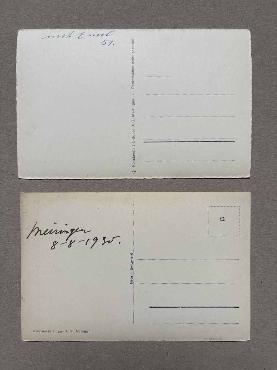 Cartoline postali: 2 AK Meiringen – Usato da Au ZH venduto da Samson84 1