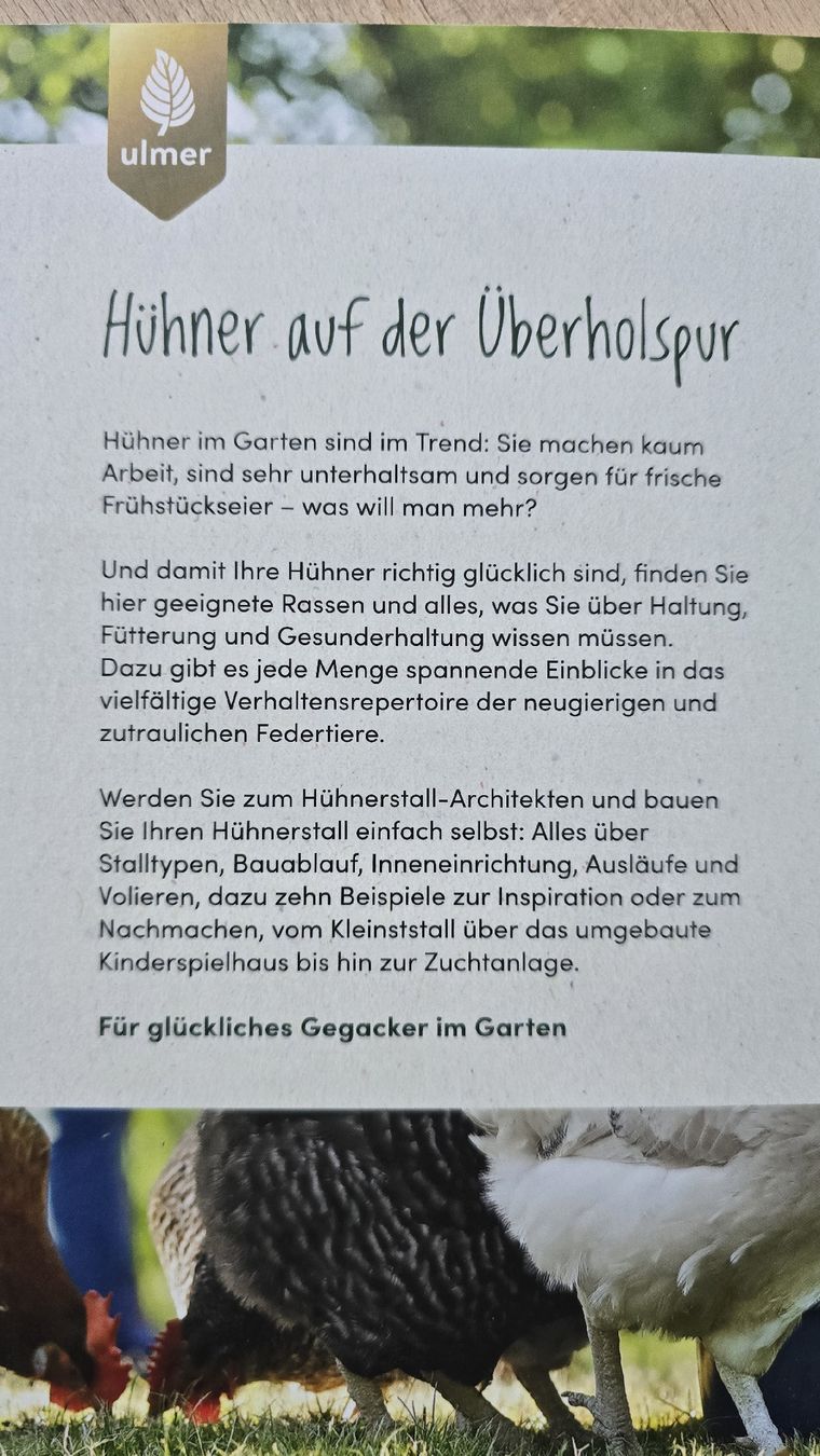Bücher: Hühner in meinem Garten – Neu (gemäss Beschreibung) aus Rüthi (Rheintal) von Sinhue 5