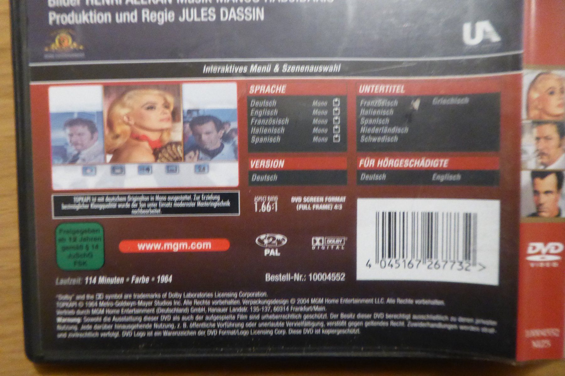 Tutti i DVDs: DVD Topkapi Peter Ustinov Melina Mercouri Maximilian Schell – Usato da Allschwil venduto da Summelsarium 2