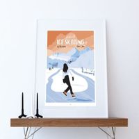 Kunstdruck Poster Bild Plakat, gerahmt, NEU, aus St. Moritz