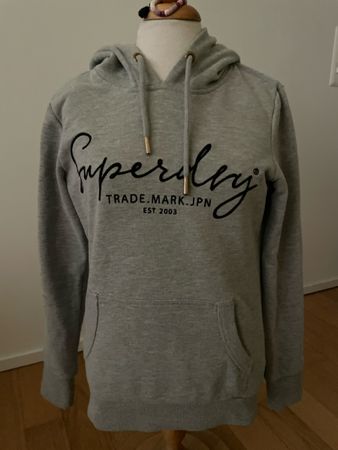 Damen Hoodie Superdry grau Grösse EU 40 guter Zustand