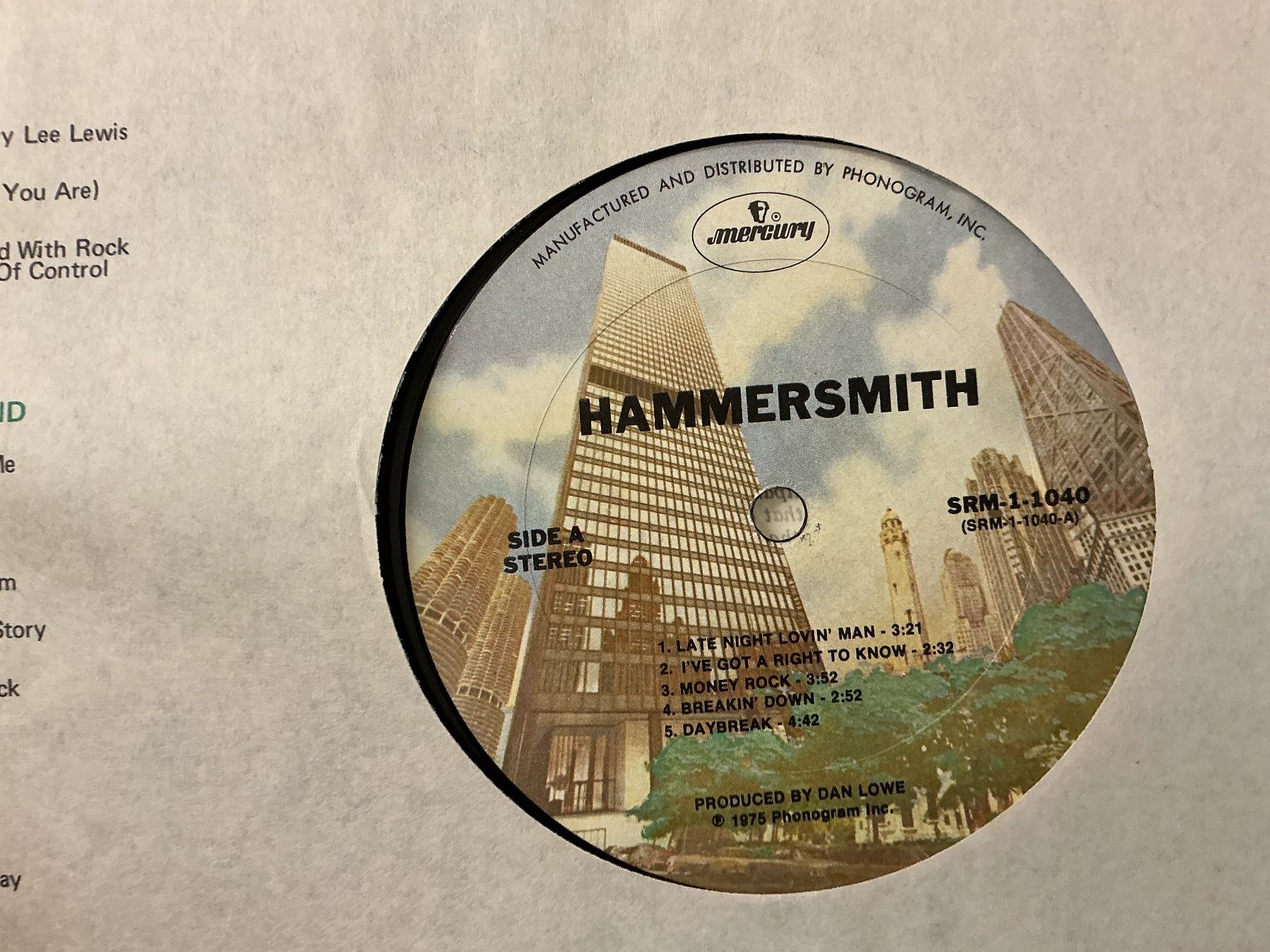 Dischi in vinile: Hammersmith LP – Usato da Winterthur venduto da Tumko-Vinyl 2