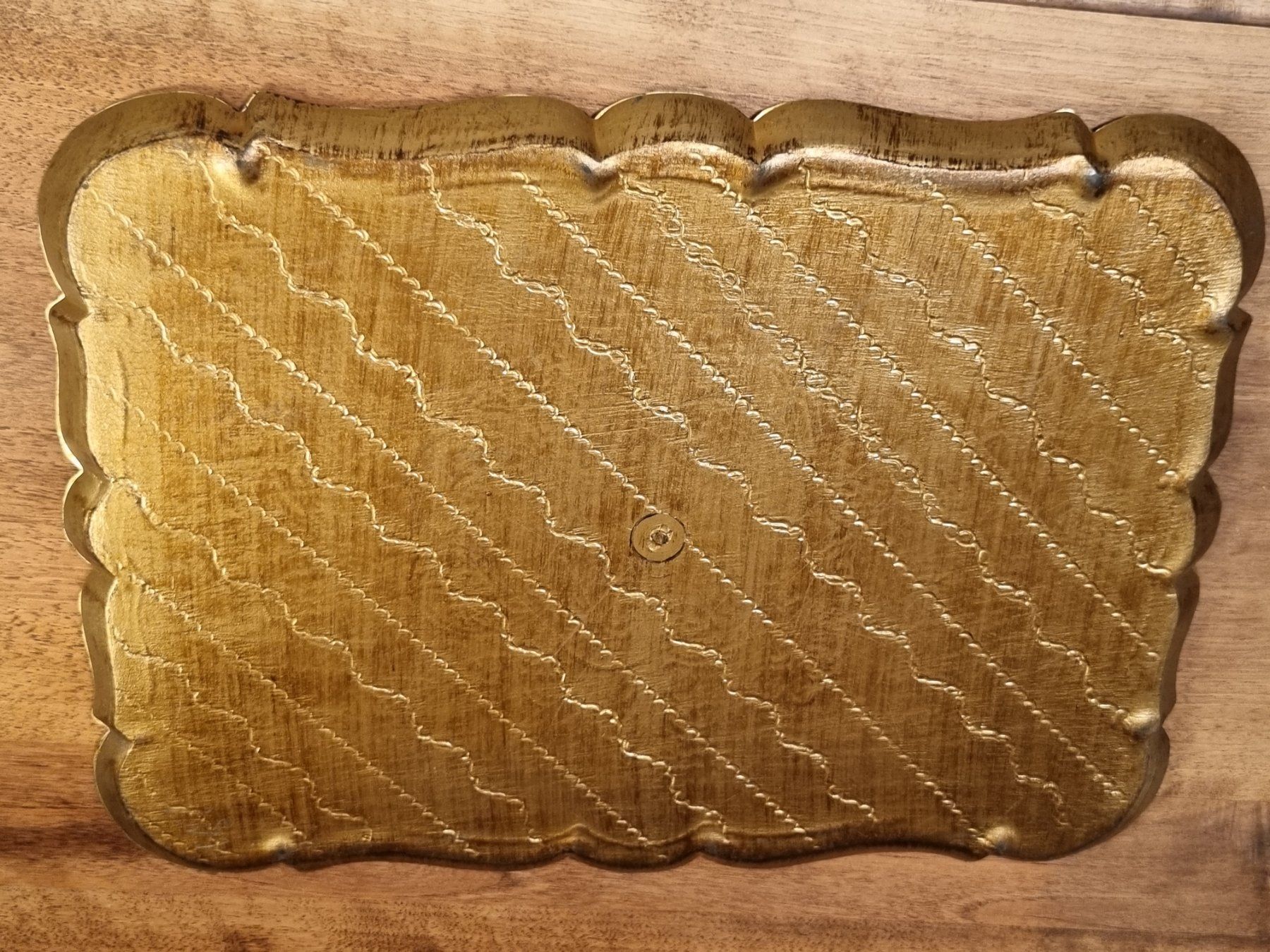 Piatti di portata: Vintage Florentiner Tablett grün-gold – Usato da Scharnachtal venduto da devin03 6