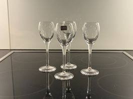 4 Stengelgläser farblos Glas Rosenthal 70er Jahre