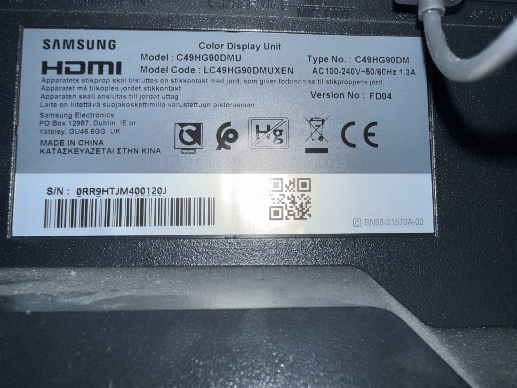 Samsung Monitor: Samsung 49" PC Bildschirm – Usato da ZÜRICH venduto da Soraone1 2