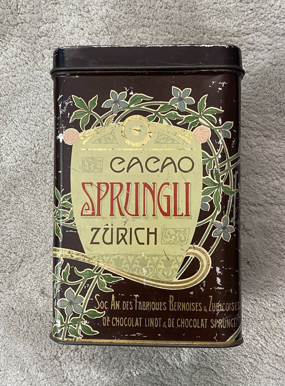 Lindt Ecriteaux: Cacao Sprüngli Zürich Dose – D'occasion à Langrickenbach par Myandrin 1