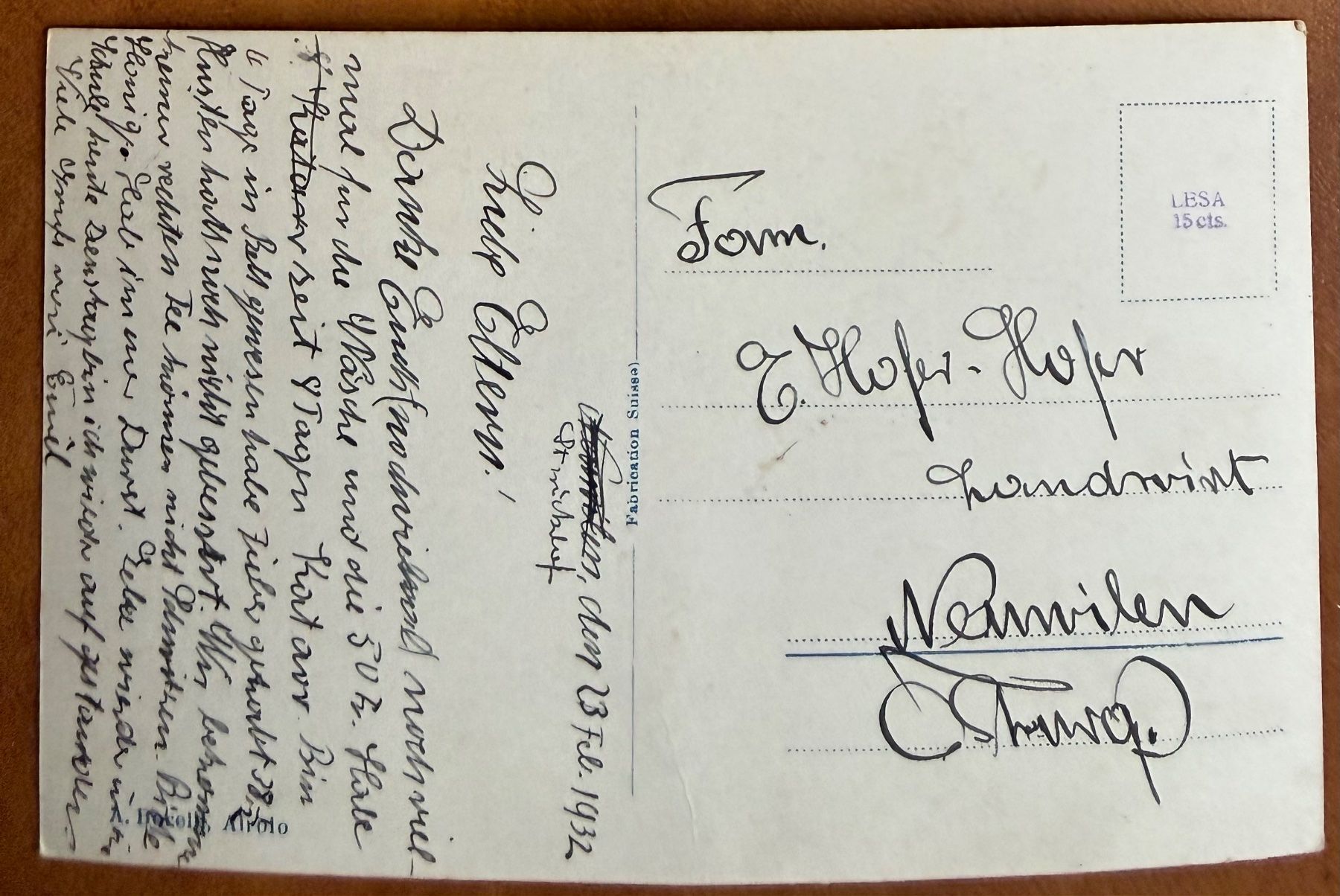 Ansichtskarten: St. Gottardo - 1932 – Gebraucht aus Lutry von Ediego 1