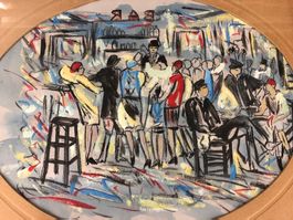 Bild, Aquarell - Bar Française