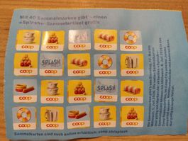 Coop Splash Sammelmarken, 26 Stück, Sommer Aktion!