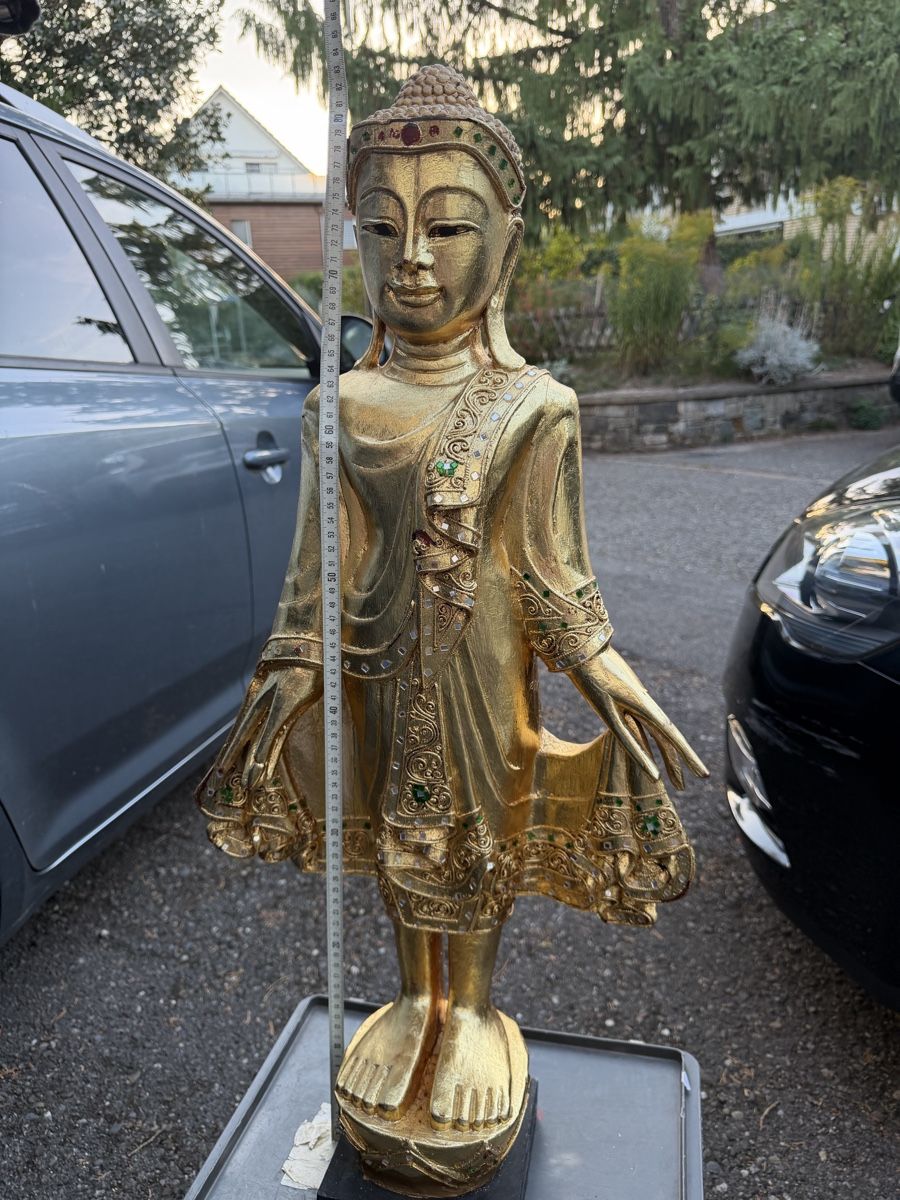Statuette: Schöne Statue Buddha vergoldet – Usato da Würenlos venduto da Mueller1970