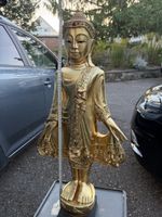 Schöne Statue Buddha vergoldet
