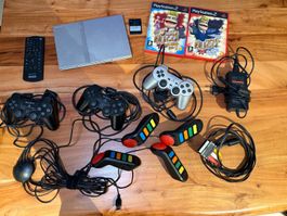 PS2 Slim Silber