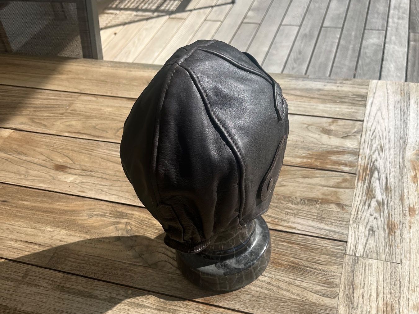 Copricapi, berretti & cappellini: Oldtimer Cabrio-Lederhaube  Fliegermütze – Nuovo (secondo la descrizione) da Sirnach venduto da oli_82kd 2