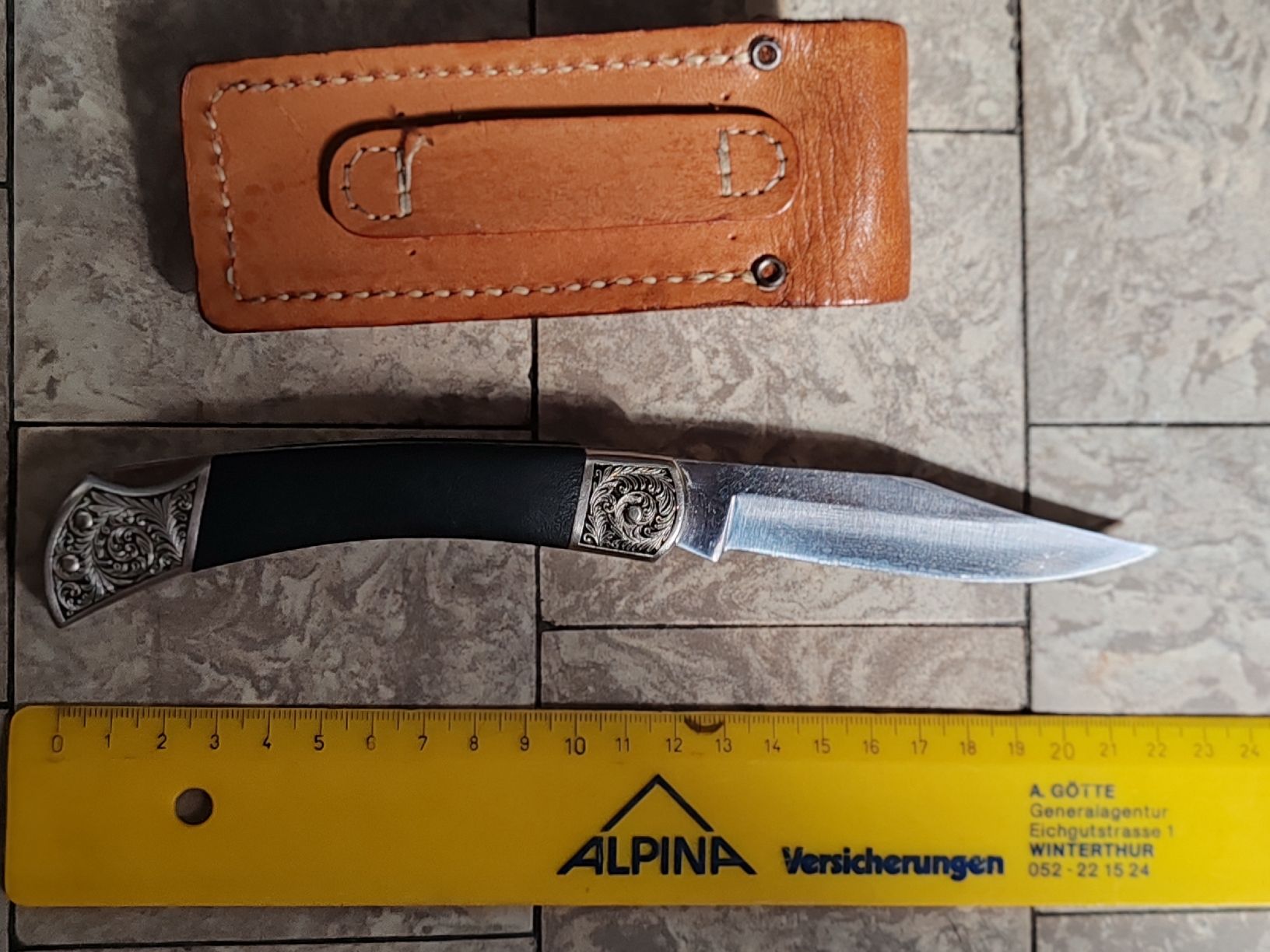 Herbertz Coltelli tascabile: Herbertz Messer mit Lederscheide C.Jul. Herbertz Rostfrei 44 – Usato da Wila venduto da neu_s8qs 2