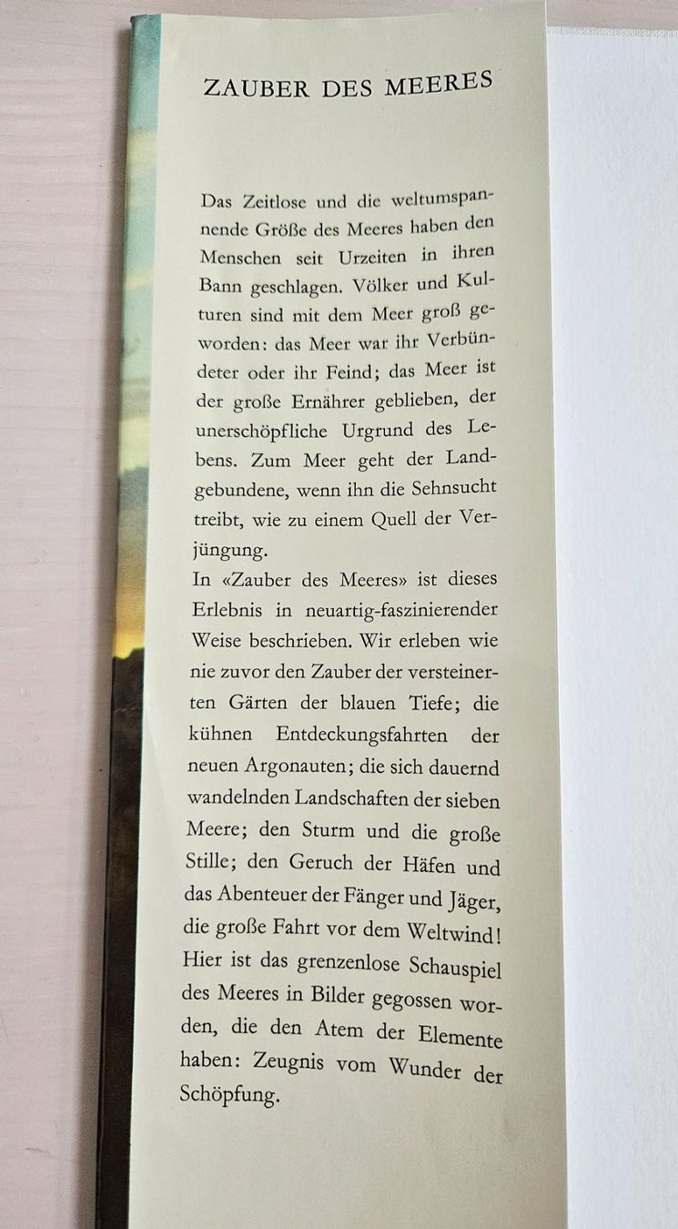 Bücher: Buch "Zauber des Meeres" von Max A. Wyss – Gebraucht aus Möriken AG von pam66 3