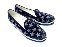 Slipper Grösse 37 silber Star Light dunkelblau wie neu