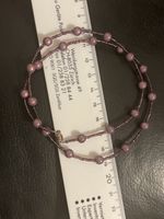 Collier simple fin très bon état violet 47 cm