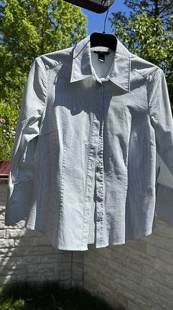 H&M Bluse hellblau gestreift Gr. 40