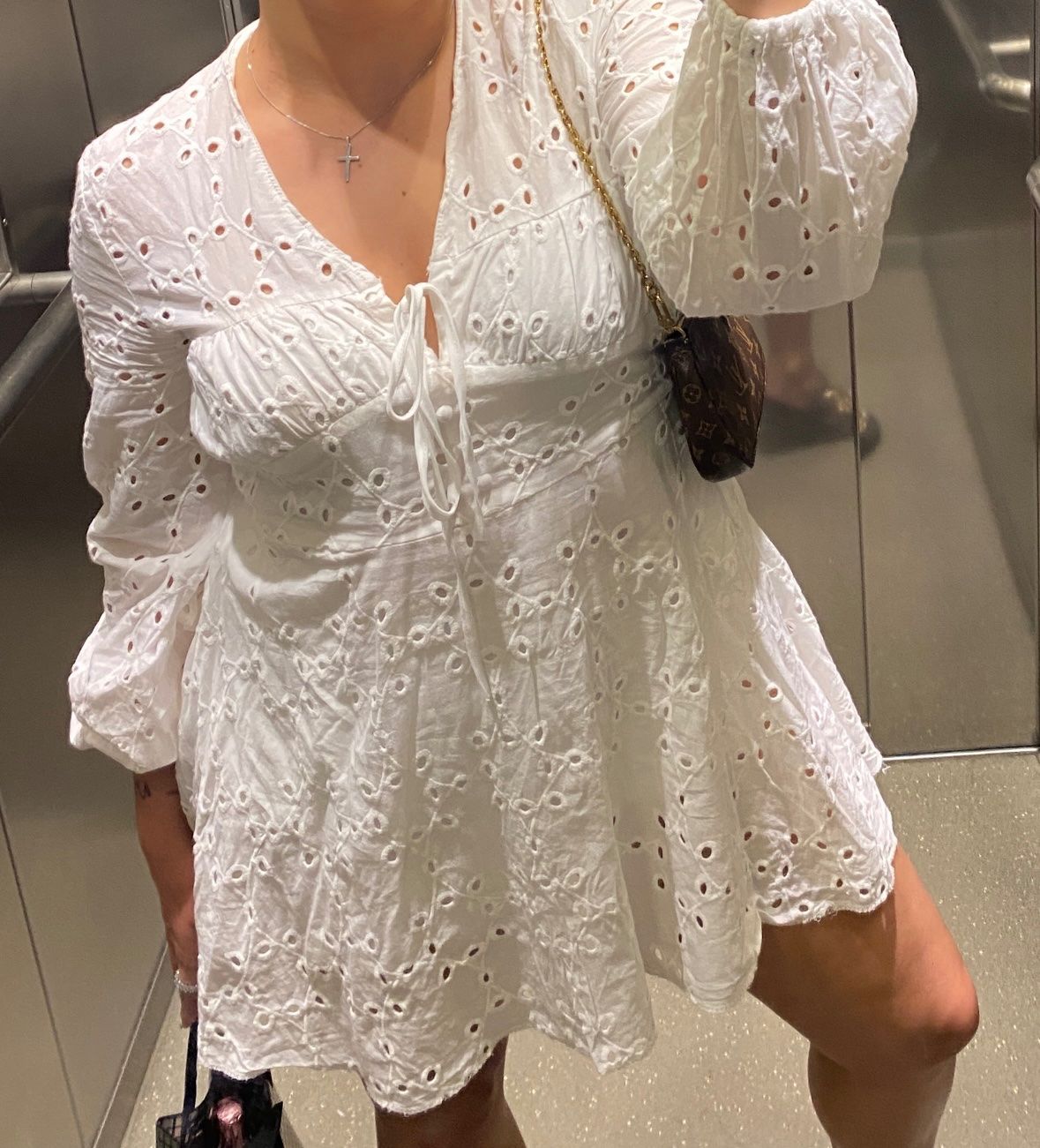 Kleider: Weisses Sommer Kleid mit , Gr. S – Neu (gemäss Beschreibung) aus Buchrain von Babyblau777